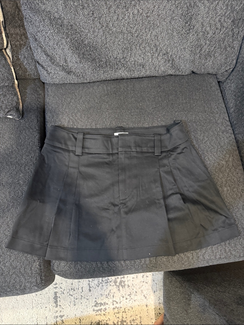 Sunday Best Black Pleated Mini Skirt